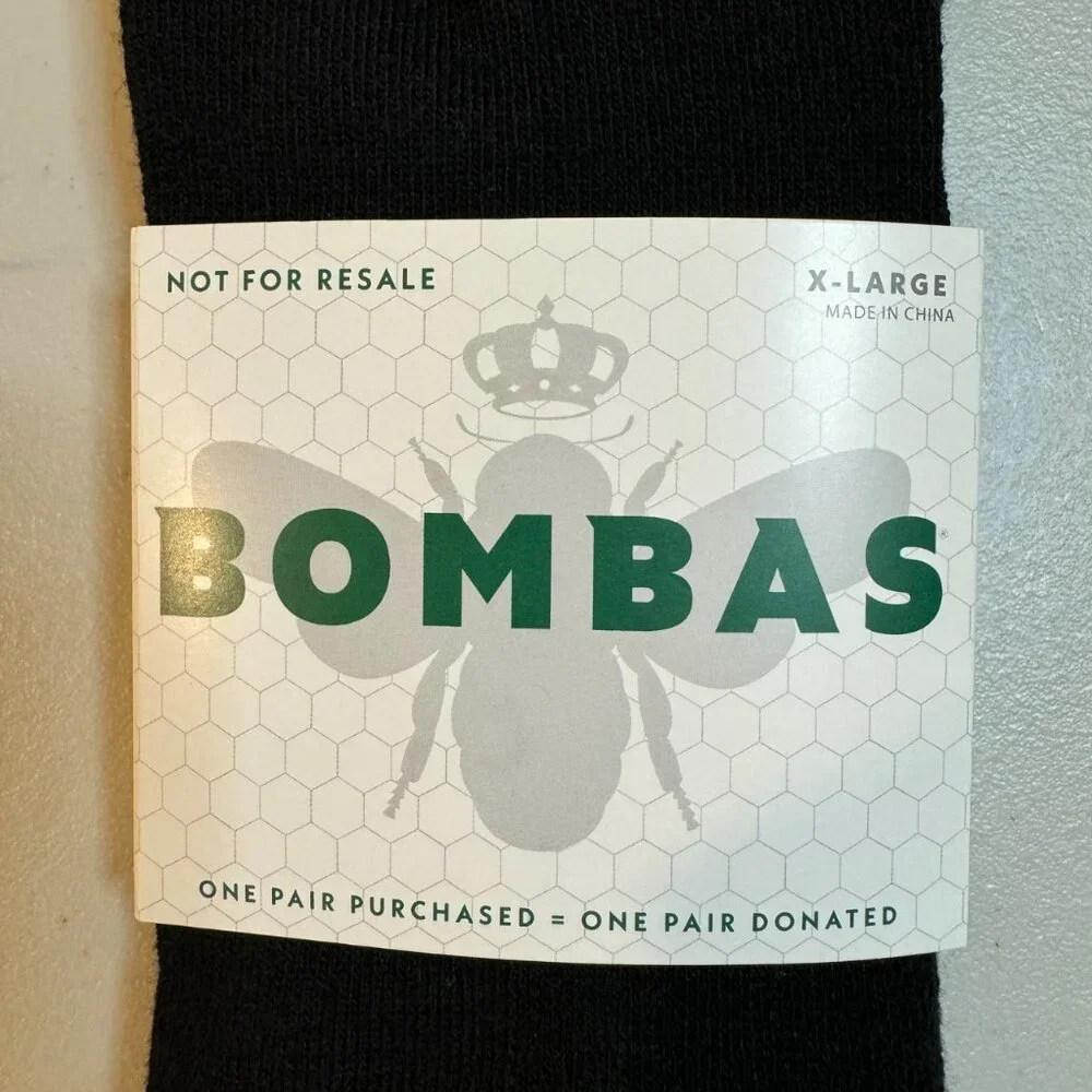 BOMBAS Lot Of 3 Black Honeycomb Arch Antimicrobial High Crew Calf Socks Men's XL